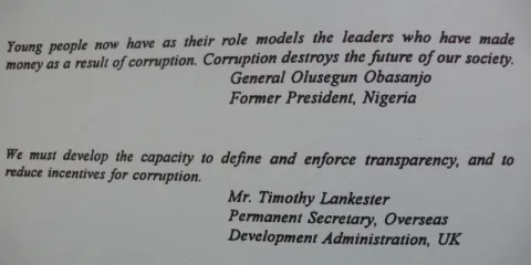 Quotes about Transparency International