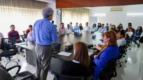 Eric with DI-Bangladesh Staff (2019)