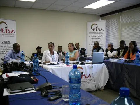Workshop at an EISA event at Maputo, Mozambique