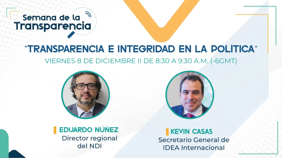 Webinar: Transparencia e integridad en la política