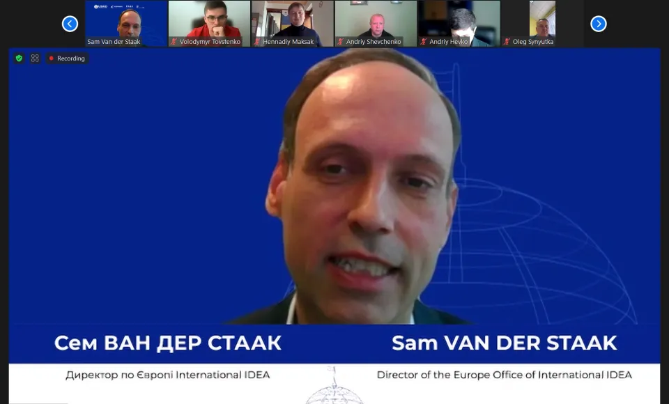 Sam van der Staak, Director for Regional Europe, International IDEA