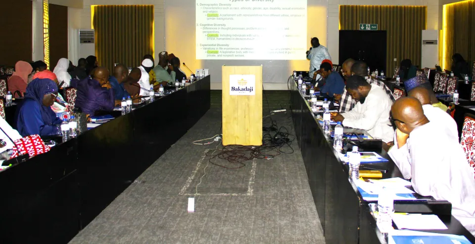 Overview of the National Assembly Members and staff during the training on inclusion and diversity management
