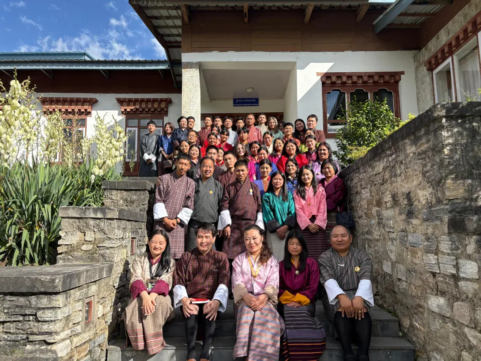 Participants at the Parliament–Youth Engagement Forum in Bhutan on 6 July 2025.