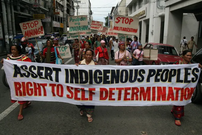 Indigenous peoples march for their right to self-determination in Davao City (2008). Image credit: Wikipedia.