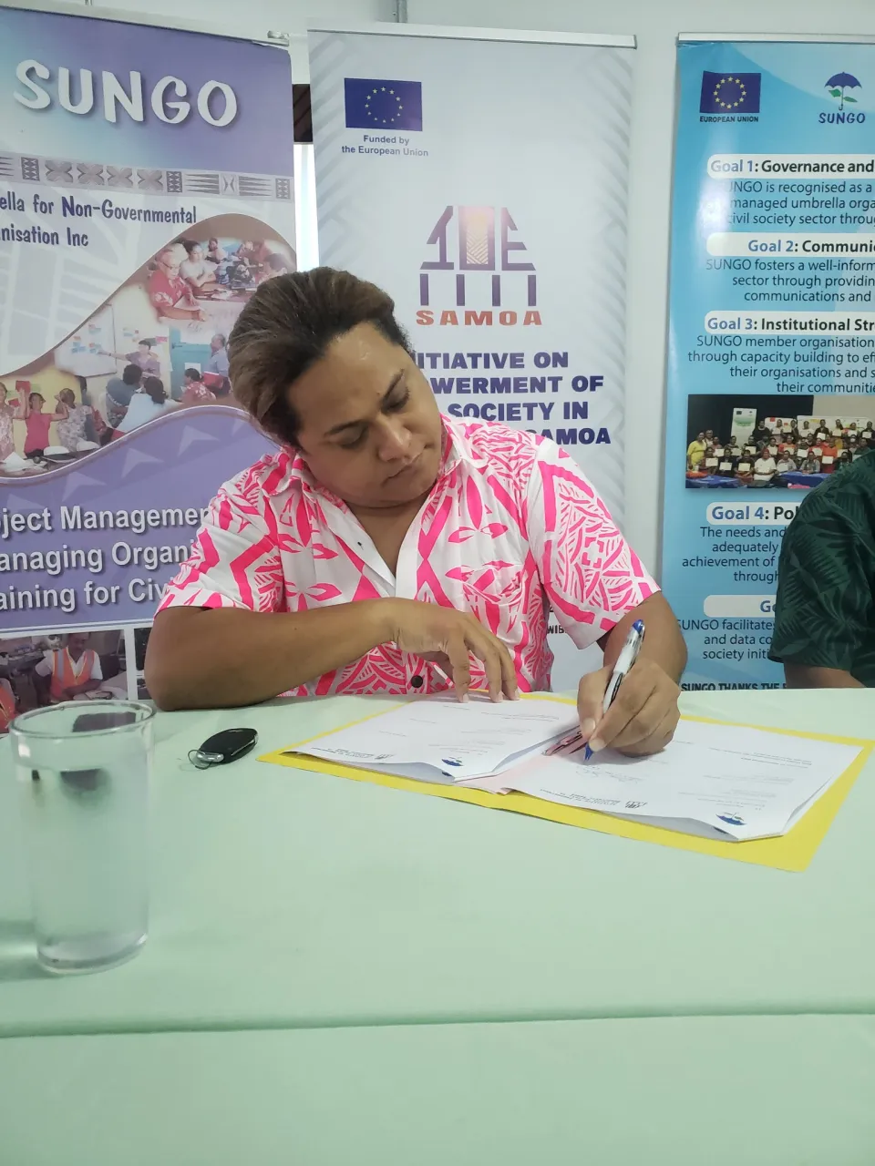 The signing marks the official commencement of the project’s collaboration with SUNGO and WIBDI in Samoa.