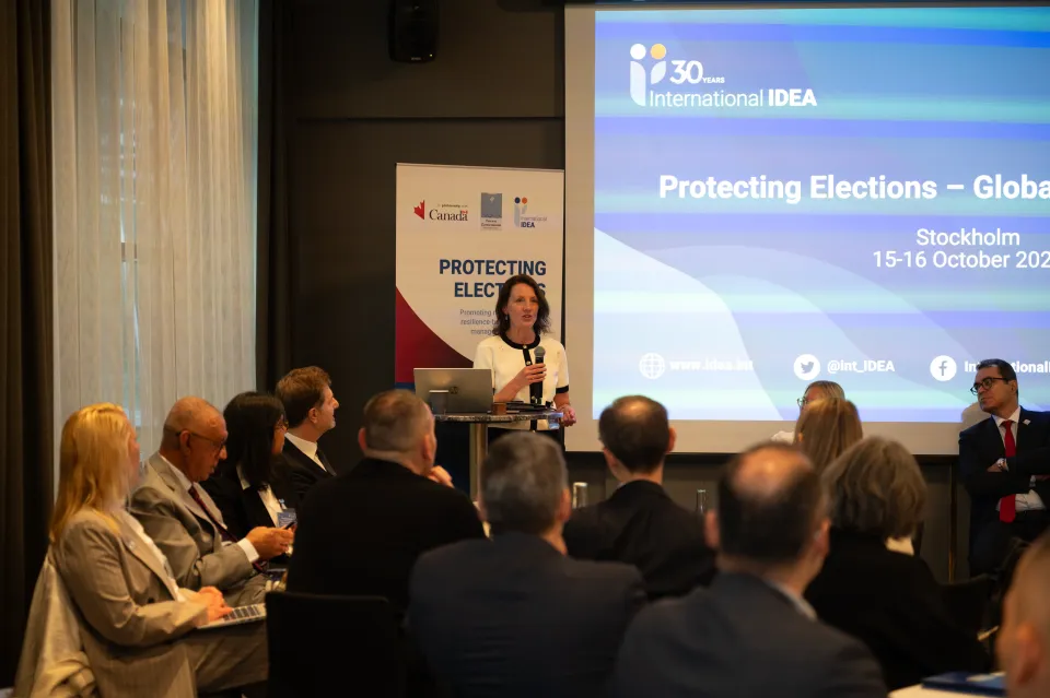 Protecting Elections Global Expert Meeting - Global Affairs Canada, Diana Carlyle, opening