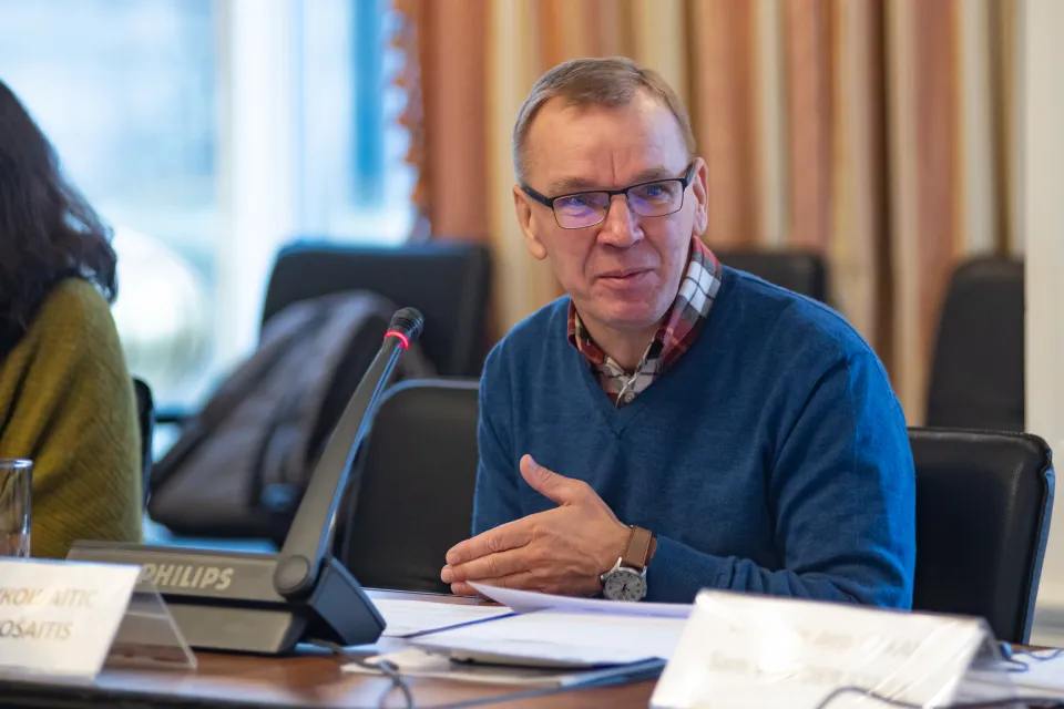 Alvidas Lukošaitis, Head of the Research Department of the Seimas of the Republic of Lithuania at the event. 