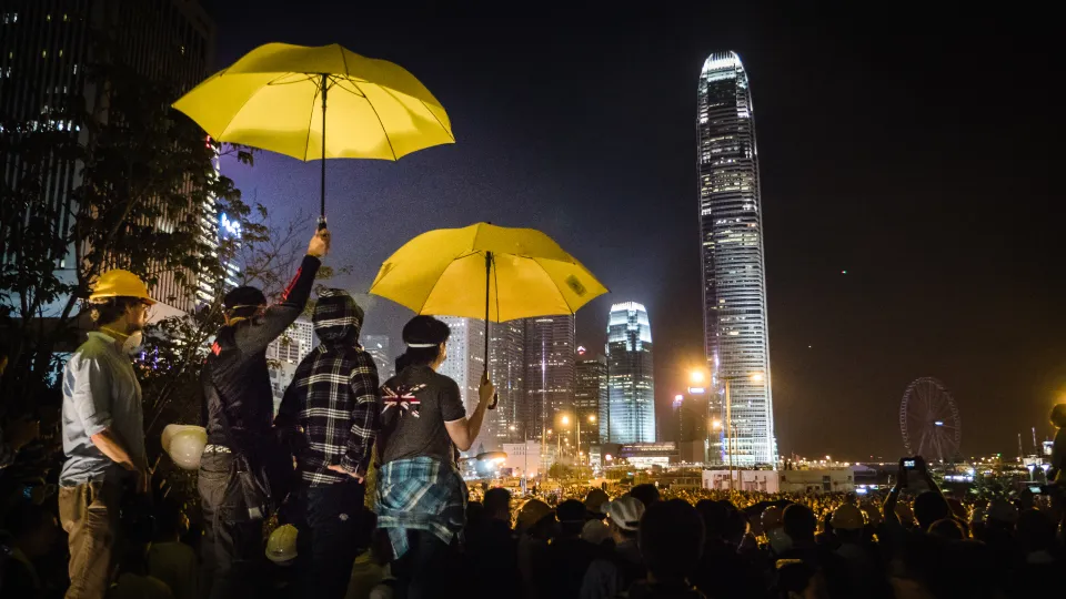 Hong Kong Umbrella Revolution protest picture. Source: Wikimedia Commons