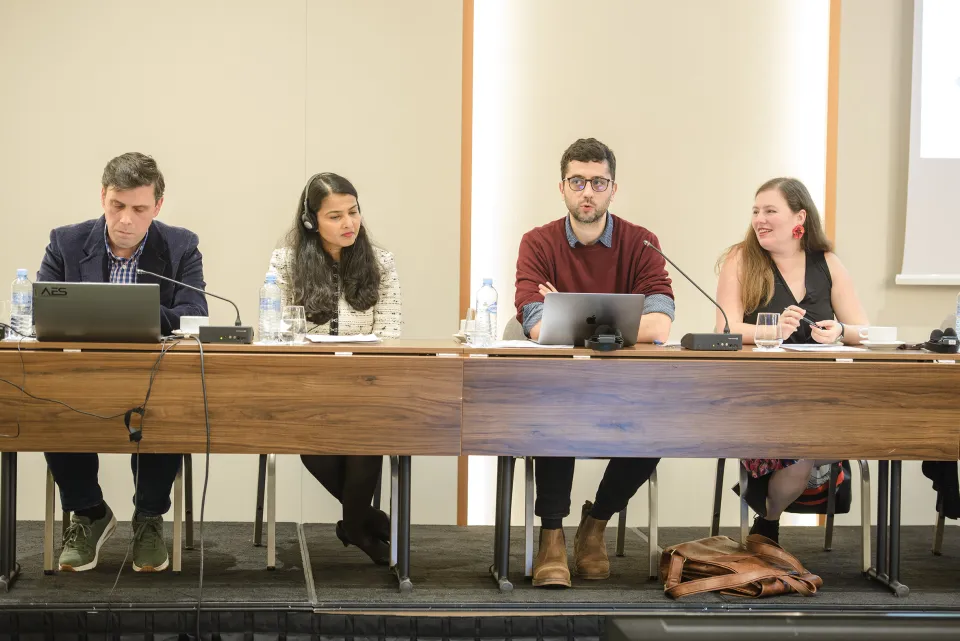 Presentation of report findings by authors