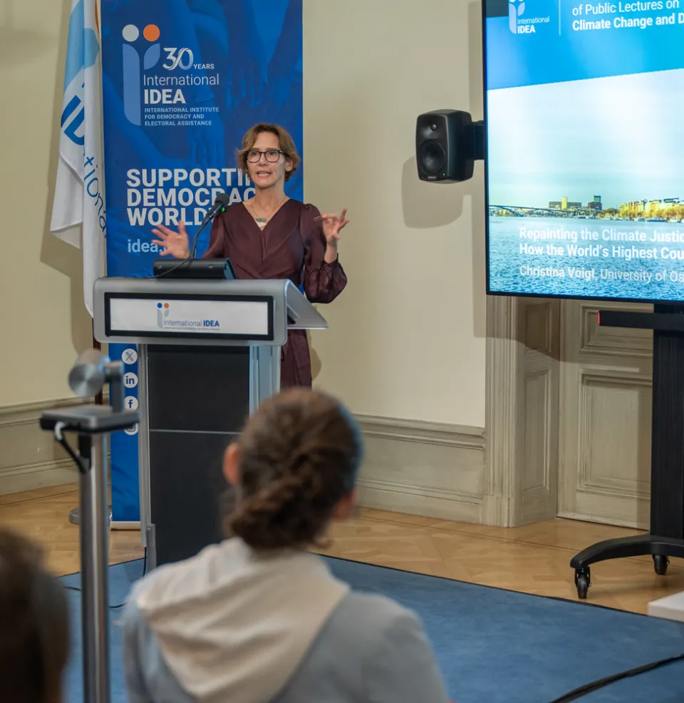 Christina speaking at Stockholm Series #8