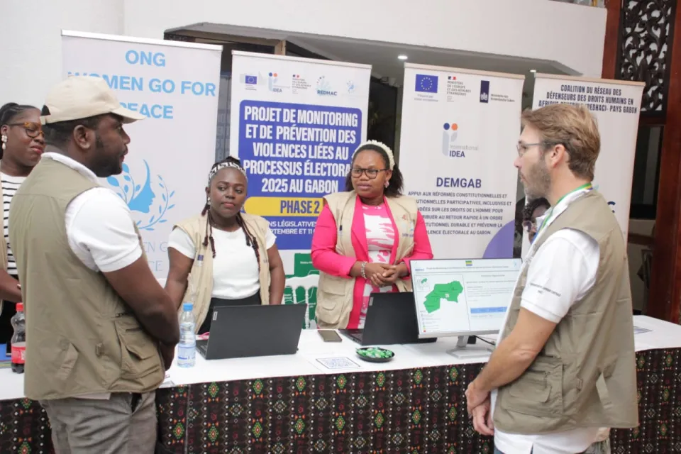 Electoral violence monitoring unit work during Gabon's presidential election