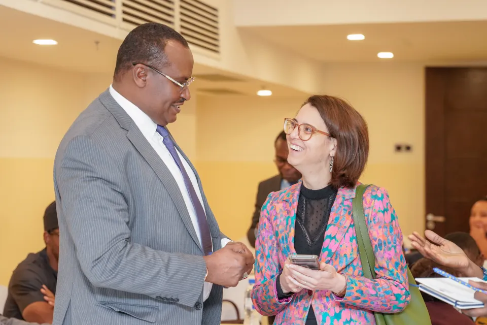 Dr Roba Sharamo, International IDEA, and Ms. Adina Sirbu, EU Delegation to the African Union