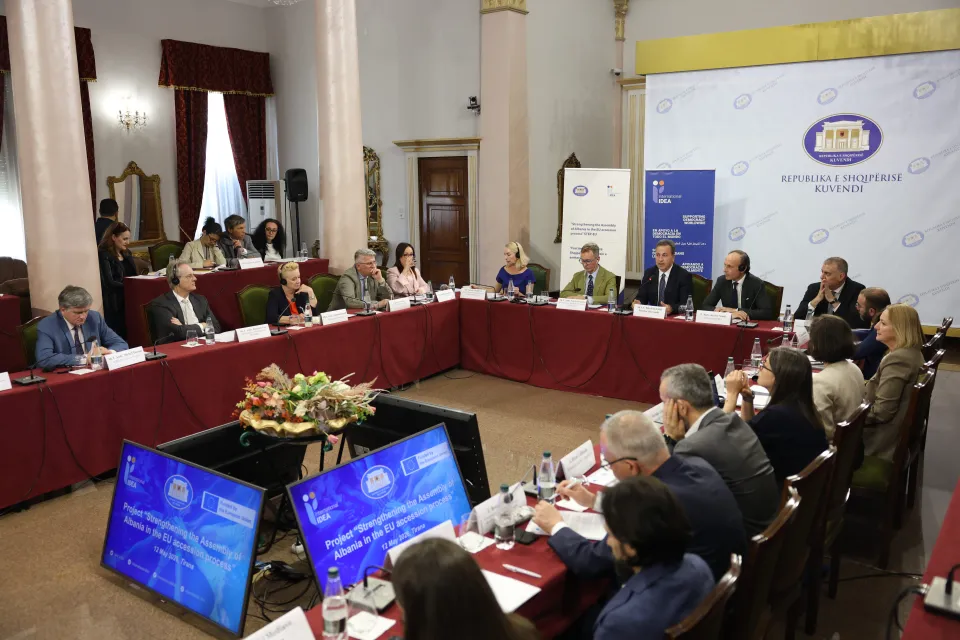 Partners and stakeholders discussing on the Assembly's role in EU accession process.