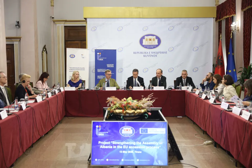 Launch event of the EU-funded project to strengthen Albanian Parliament in EU accession process. Image courtesy: Albanian Parliament.