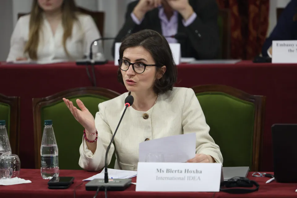 Ms. Blerta Hoxha, Programme Manager for the Western Balkans, International IDEA