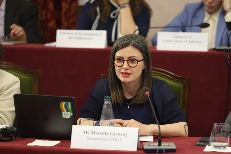 Ms Marsida Gjoncaj, Project officer, International IDEA