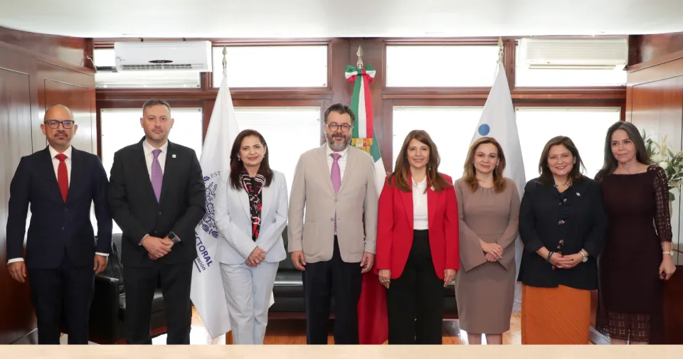 Misión de IDEA Internacional junto a autoridades del ecosistema electoral mexicano
