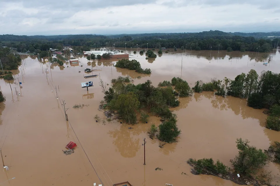 Devastation in Burke County, North Carolina, following Hurricane Helene in 2024. Credit: NCDOTcommunications 