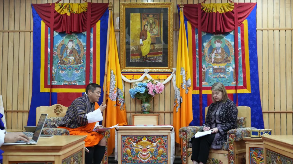 Meeting with the Honourable Sangay Dorji, Chairperson of the National Council of Bhutan