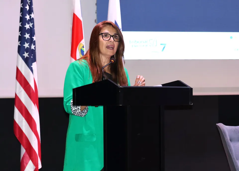 Marcela Rios, Regional Director for Latin America and the Caribbean at International IDEA, at the conference “Constitutionalism and Democracy in Latin America”