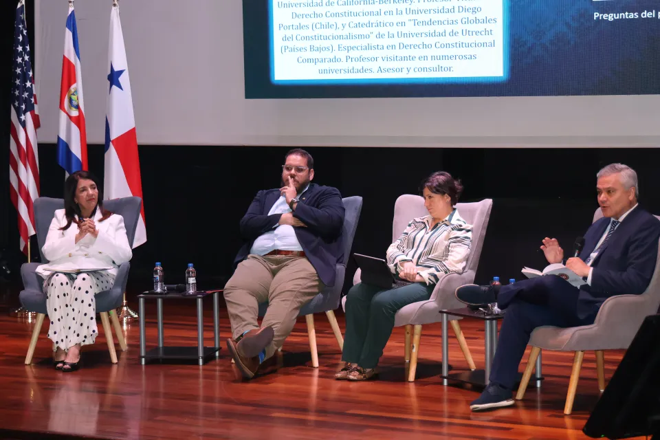 Panelists at the conference “Democracy and the Constitution in Latin America,” held in Panama