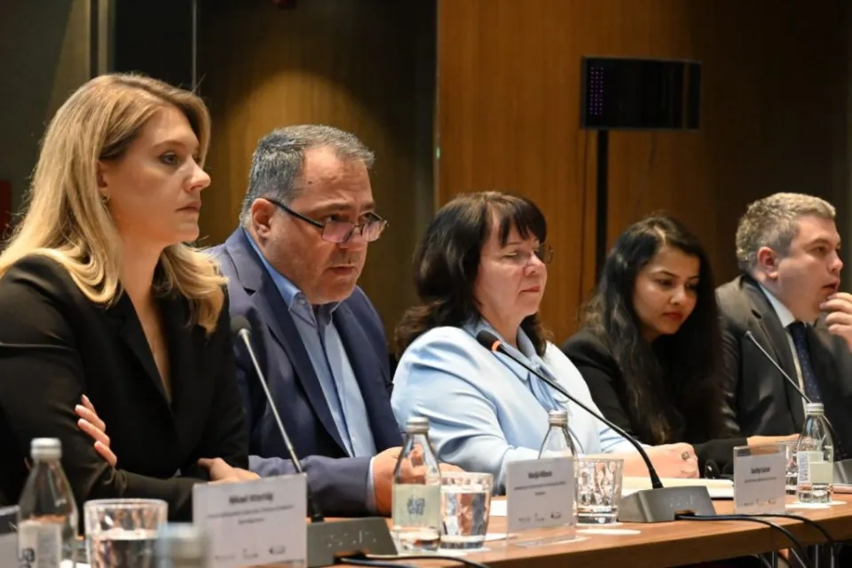  Marija Miteva, Spokesperson of the Government of the Republic of North Macedonia; Bardhyl Jashari, Executive Director, Metamorphosis Foundation; Vilma Dambrauskienė, Ambassador of Lithuania to North Macedonia; Khushbu Agrawal, International IDEA,	Adviser-Money in Politics, International IDEA