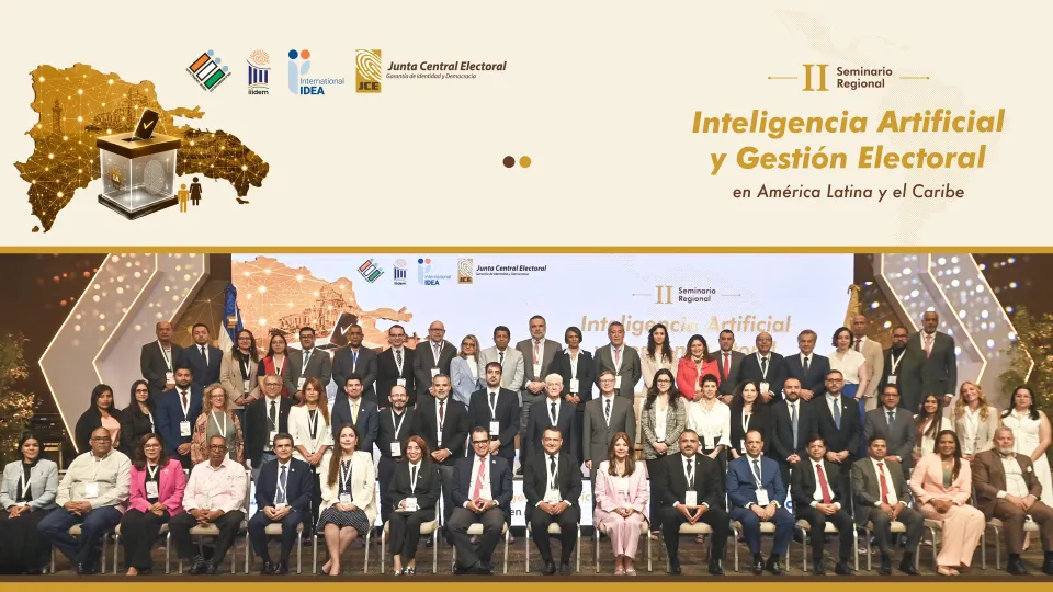Cerca de 41 autoridades electorales de 15 países de la región  participaron del II Seminario Regional sobre Inteligencia Artificial y Gestión Electoral en América Latina y el Caribe
