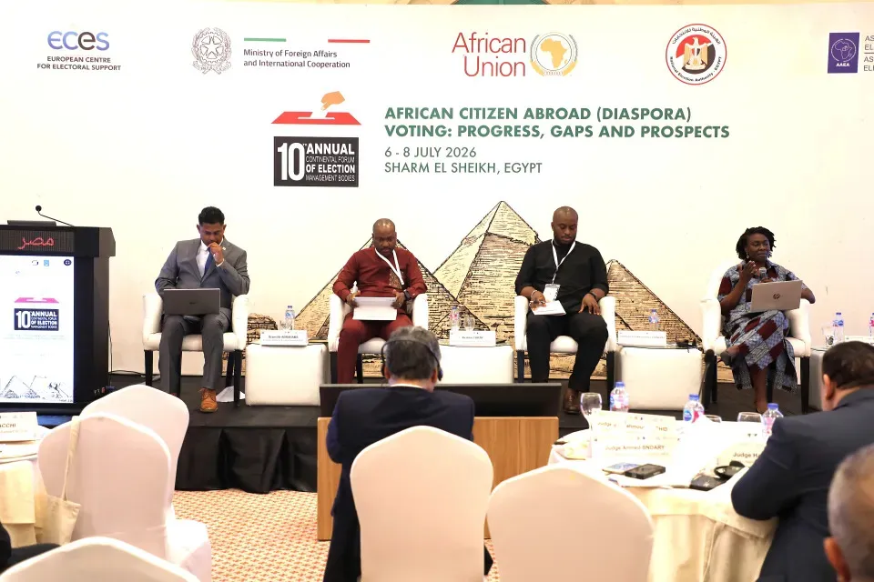 Panelists at the 10th Annual Continental Forum of Election Management Bodies held in Sharm el-Sheikh, Egypt. 