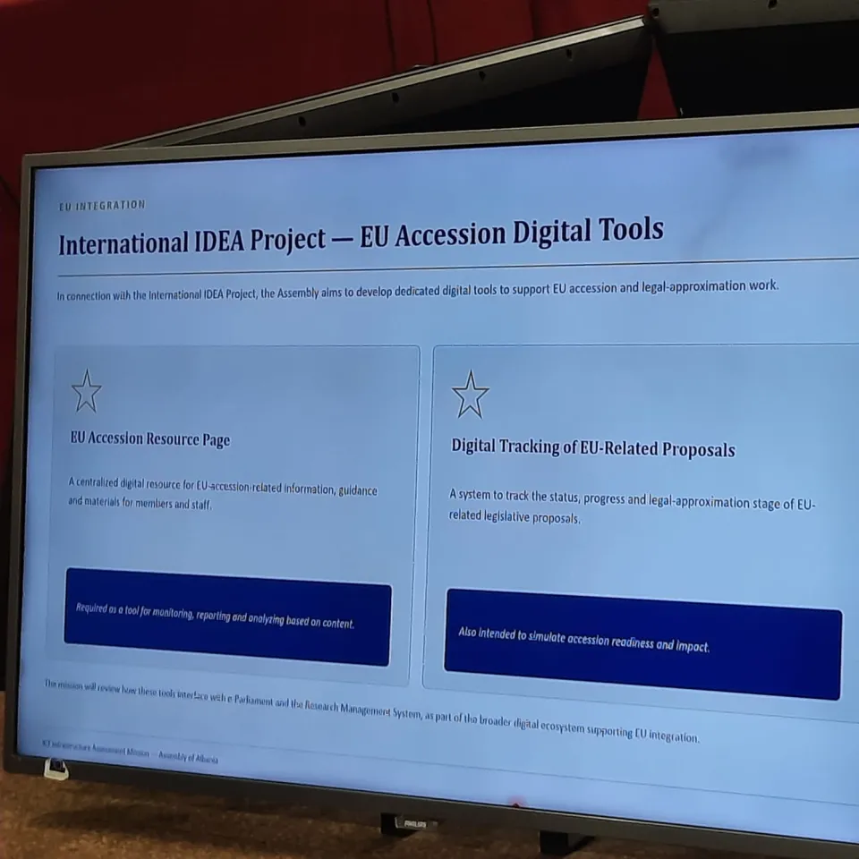 ICT Assessment mission of Albanian Assembly with EU expertise - Digital request