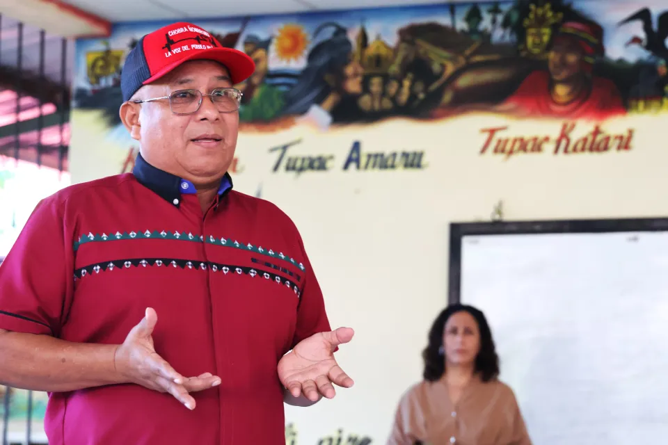 Congressman Roberto Archibold at the workshop-laboratory titled “Strengthening Women's Capacity for Leadership, Promoting Equality, and Addressing Violence”.