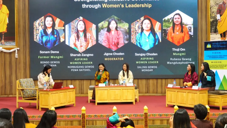 Panel discussion on women’s leadership and inclusive governance in Thimphu, Bhutan, on 15 September 2026.