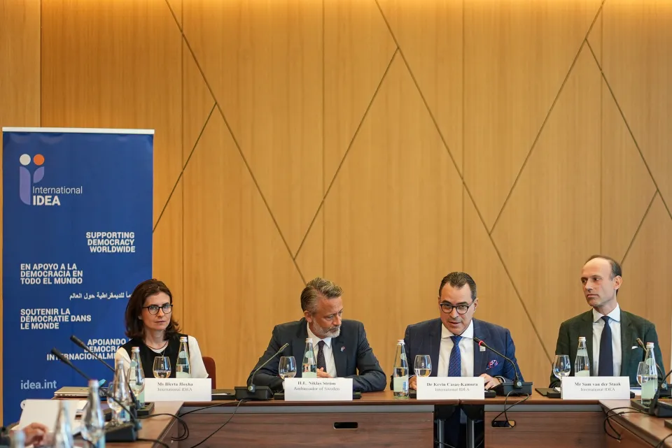 International IDEA SG and Swedish Ambassador to Albania Briefing session with Ambassadors 