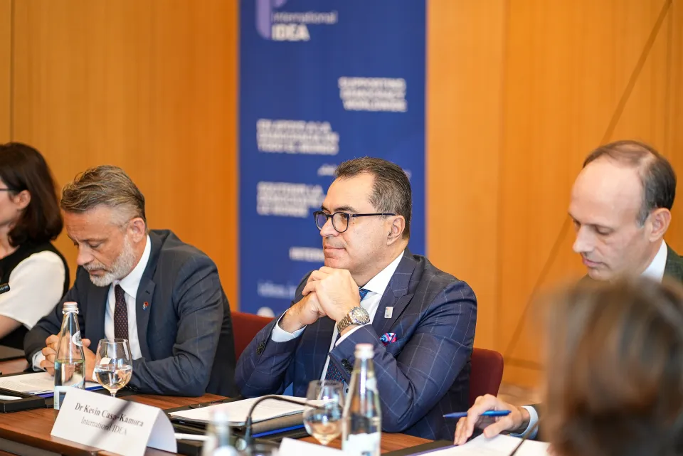 International IDEA SG and Swedish Ambassador to Albania briefing session with Ambassadors 