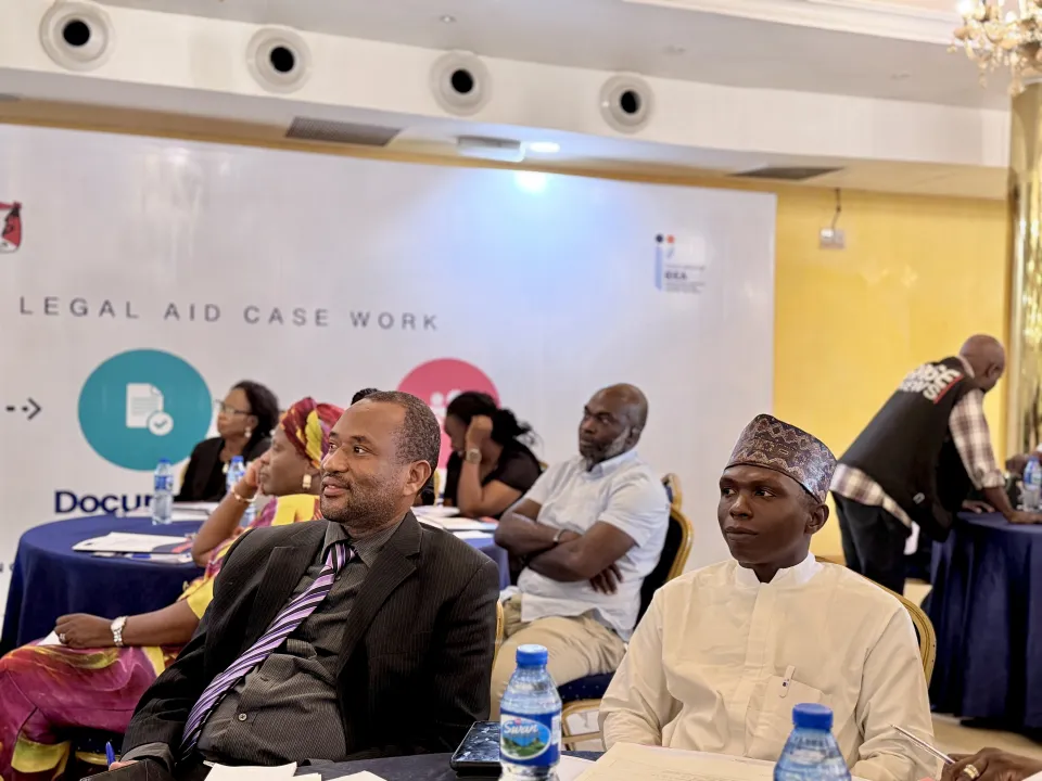 Participants at the stakeholder validation workshop on the SGBV Identification Guidelines and Checklists for Legal Aid Case Work.