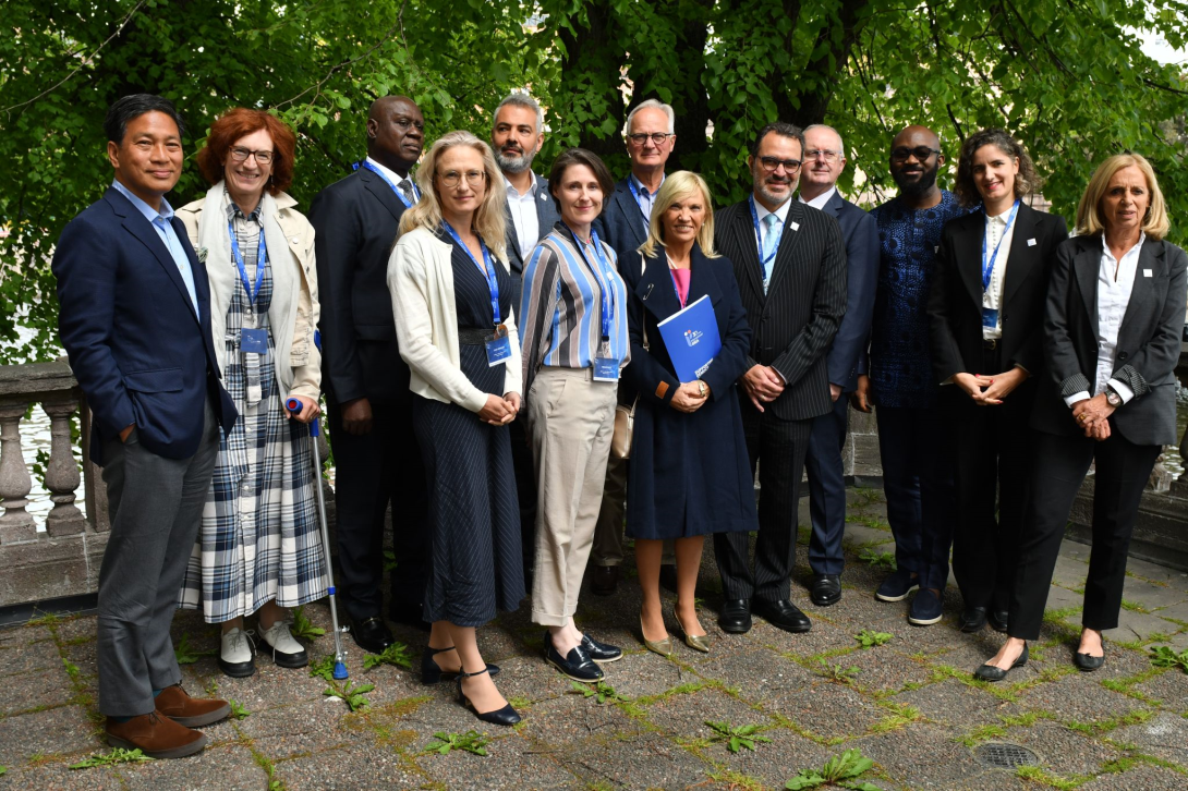 International IDEA’s Board of Advisers, represented by 12 members, convened in Stockholm on 10 June 2025 alongside Secretary-General Kevin Casas-Zamora. Photo credit: International IDEA.