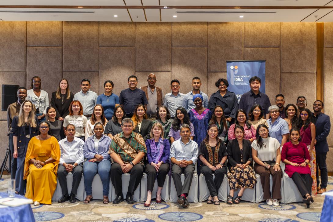 Participants from across Asia and Africa at International IDEA’s second dialogue on Reimagining Democracy in Asia: Countering Democratic Backsliding Credit: International IDEA, 2026