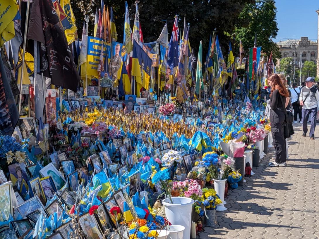 Maidan Square, Kyiv, commemorating war dead, May, 2026 